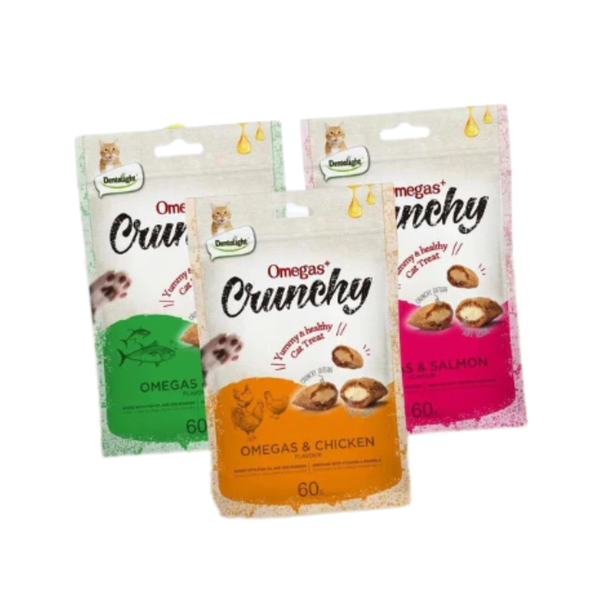 Bánh Thưởng Cho Mèo Crunchy Bổ Sung Omega Mượt Lông 60g