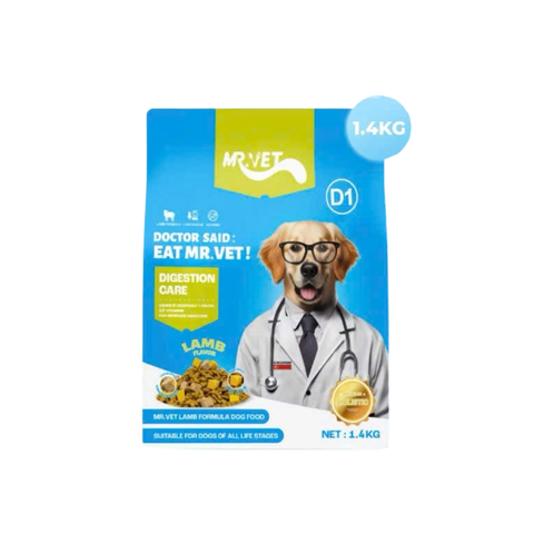 (1.4Kg) Thức Ăn Hạt Mr.Vet Cho Chó Không Độn Ngũ Cốc & Topping Thịt Sấy
