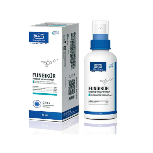 Dung dịch xịt FUNGIKUR ALKINLAB cho Chó Mèo 50ml| Dung dịch xịt nấm da, viêm da cho Chó Mèo