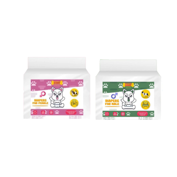 Bỉm cho chó Kamt, Tã quần cho chó cái và chó đực siêu thấm hút 10 miếng