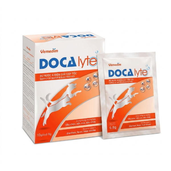 Men Bù Nước Và Điện Giải Cho Chó Mèo Doca Lyte Gói 6,8g