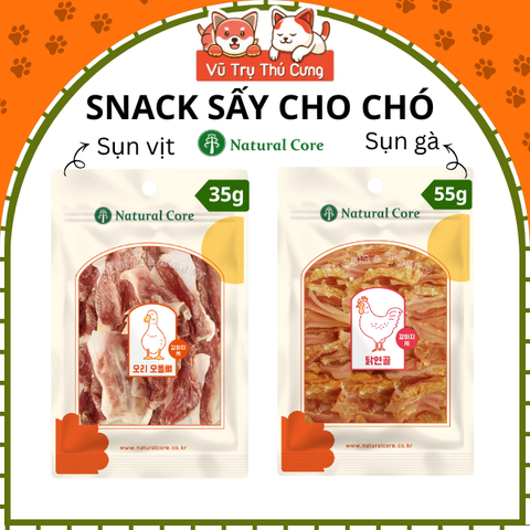 Snack Sấy Cho Chó Sụn Gà Vịt Natural Core 55g