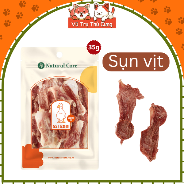 Snack Sấy Cho Chó Sụn Gà Vịt Natural Core 55g