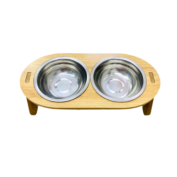 Khay Đựng Thức Ăn Cho Chó Mèo Chất Liệu Gỗ