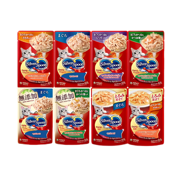 Pate Cho Mèo Silver Spoon Gói 60g Đa Dạng Hương Vị Xuất Xứ Thái Lan