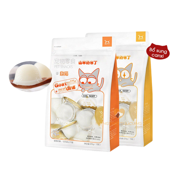 Pudding sữa dê bổ sung Canxi cho Mèo, túi 15 viên