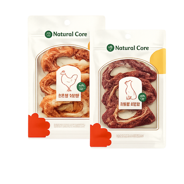 Snack Cho Chó Thịt Cuộn Sụn Bò Natural Core 65g