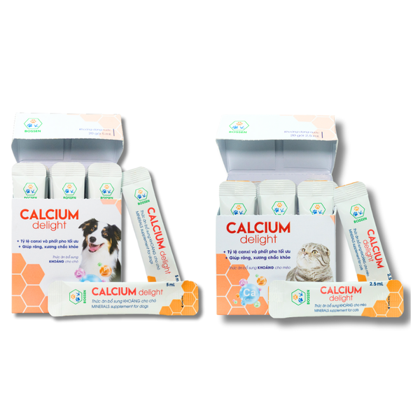 Gel Bổ Sung Canxi Dạng Nước Cho Chó Mèo Bossen Calcium Delight2