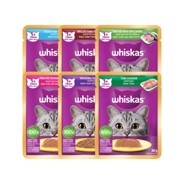 Pate Whiskas dành cho mèo lớn 1 tuổi, gói 80g
