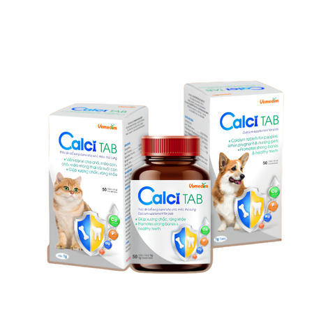 Viên Bổ Sung Canxi Cho Chó Mèo Calci Tab Vemedim Hộp 50 viên