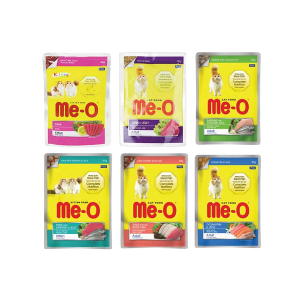 Combo 10 Gói Pate Cho Mèo Me-O Wet Thái Lan 80g
