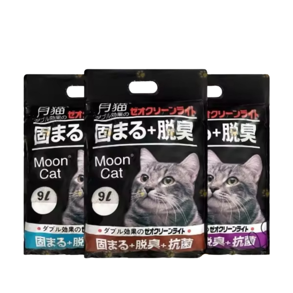 Cát Nhật Đen MoonCat 9L vệ sinh cho mèo, vón cục, khử mùi tốt