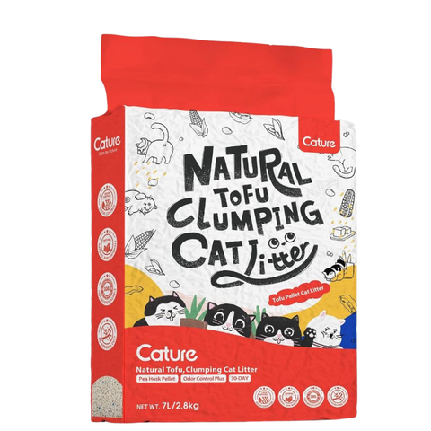Cát đậu nành Tofu Cature hương Sữa, túi 7L (2,8Kg), Cát vệ sinh cho Mèo không bụi, khử mùi trong phòng kín