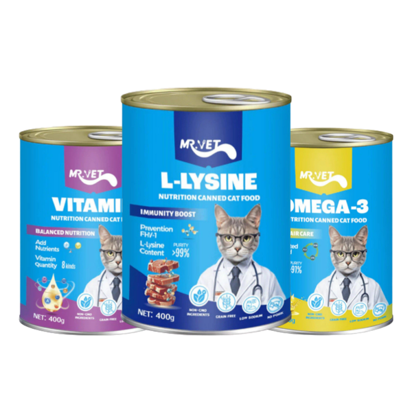 Pate Lon Cho Mèo Mọi Độ Tuổi Mr.Vet Bổ Sung Dinh Dưỡng Toàn Diện 400g - Thức Ăn Ướt Dành Cho Mèo