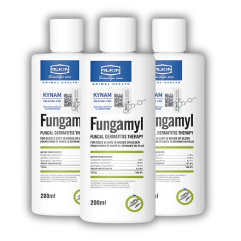 Sữa tắm ngừa Nấm cho Chó Mèo Alkin Fungamyl 200ml