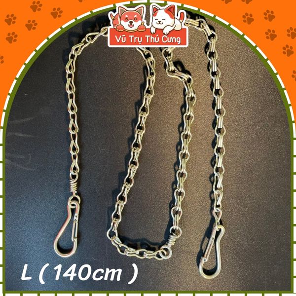 Dây Xích Inox 2 Móc Cho Thú Cưng Nhiều Size2