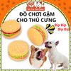Đồ chơi gặm cho Chó bằng cao su hình bánh Hambuger