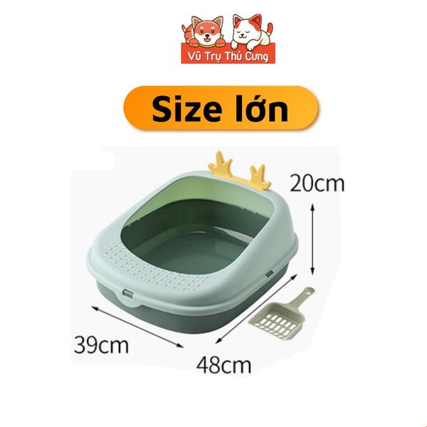 Khay Vệ Sinh Cho Mèo Cao Cấp Kèm Xẻng (mẫu sừng tuần lộc)