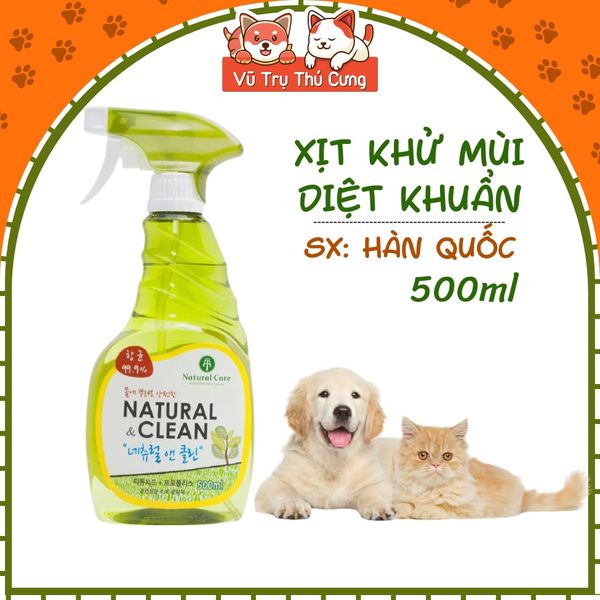 Xịt Khử Mùi Diệt Khuẩn Natural Clean Hàn Quốc 500ml2