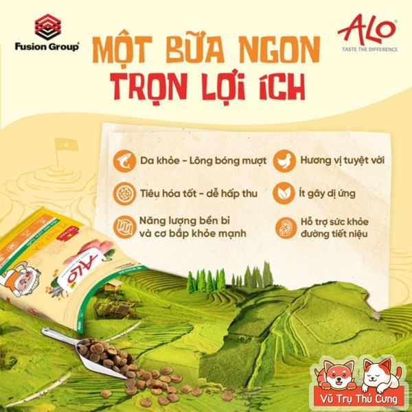 Hạt Cho Mèo Alo Cat 1Kg Vị Thịt Gà, Dành Cho Mèo Mọi Lứa Tuổi, Hỗ Trợ Da Bóng - Mượt Lông Da