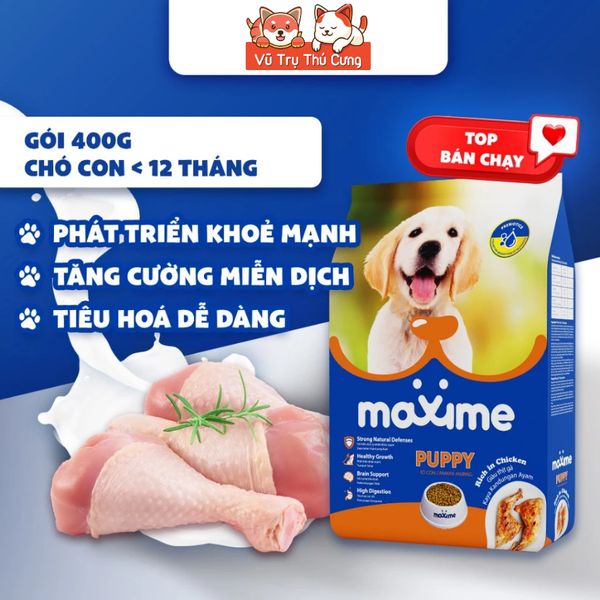 Thức Ăn Hạt Cho Chó Maxime Túi 1.5kg Tăng Cường Miễn Dịch