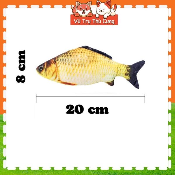 Đồ Chơi Cho Chó Mèo-Cá Nhồi Bông Kèm Catnip Thư Giãn