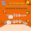 Đồ Chơi Cho Chó Dây Thừng 3 Cục Gỗ Pecow Gỗ Cà Phê Tự Nhiên