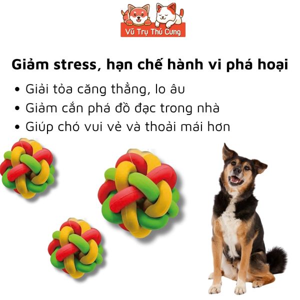 Đồ Chơi Cho Thú Cưng Banh Cao Su Đan 3 Màu Doggyman
