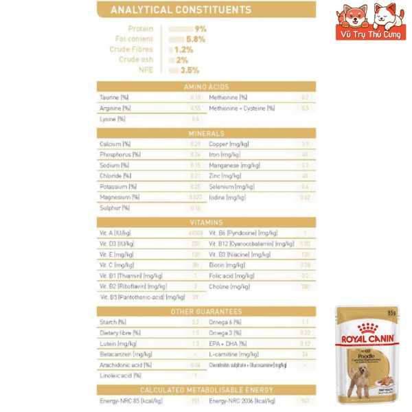 Pate Cho Chó Royal Canin Poodle Adult Gói 85g