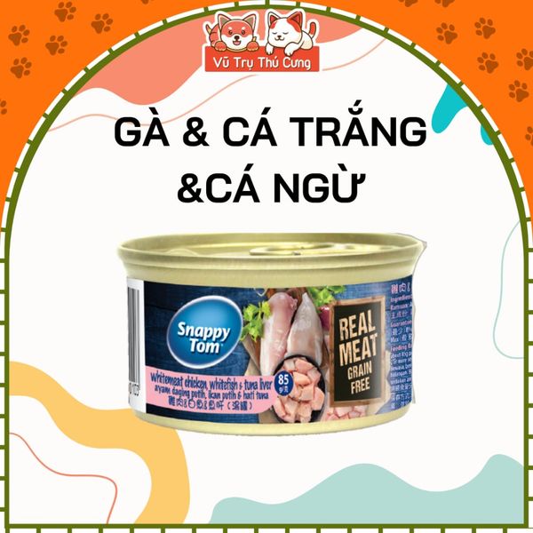 Pate Snappy Tom Cho Mèo Nhiều Dinh Dưỡng Lon 85g
