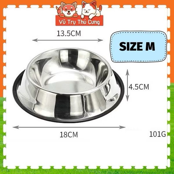 Bát Ăn Inox Hoạ Tiết Màu Sắc Cho Chó Mèo