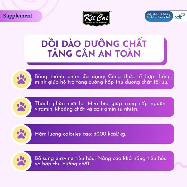 Gel Dinh Dưỡng Hỗ Trợ Tăng Cân Cho Mèo Kitcat 120g2