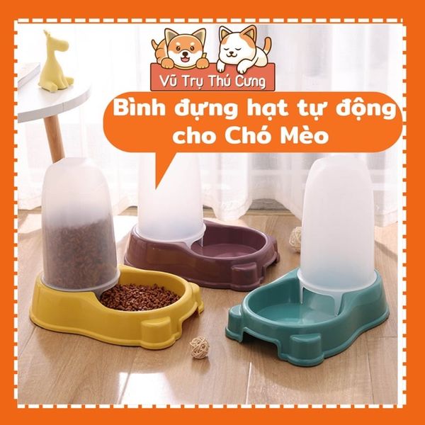Bình đựng hạt tự động cho chó mèo, Bát cho cho thú cưng, bình đựng nước