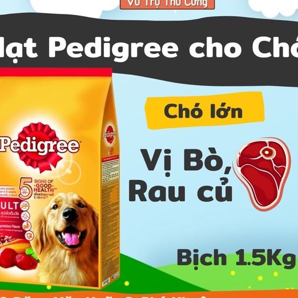 Thức Ăn Hạt Pedigree Cho Chó Bò Gà Nhiều Dinh Dưỡng