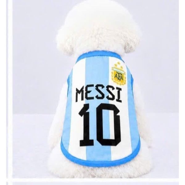 Áo Thun Bóng Đá WC Argentina Cho Thú Cưng Nhiều Size Nhỏ Đến Lớn