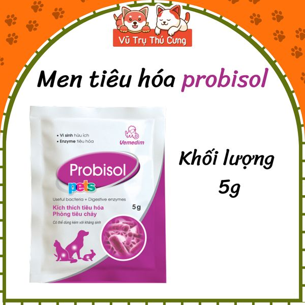 Combo Hộp 50 Gói Men Tiêu Hóa Cho Chó Mèo Probisol 5g2