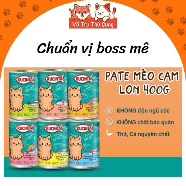 Pate Cho Mèo Thái Lan Kucinta Lon 400g