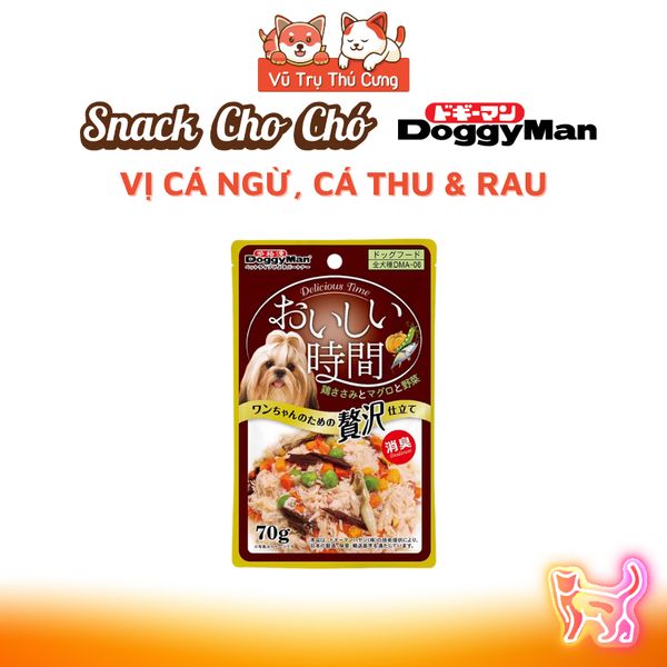 Pate Cho Chó Doggyman Dạng Thịt Đóng Gói Bổ Sung Rau Củ Gói 70g