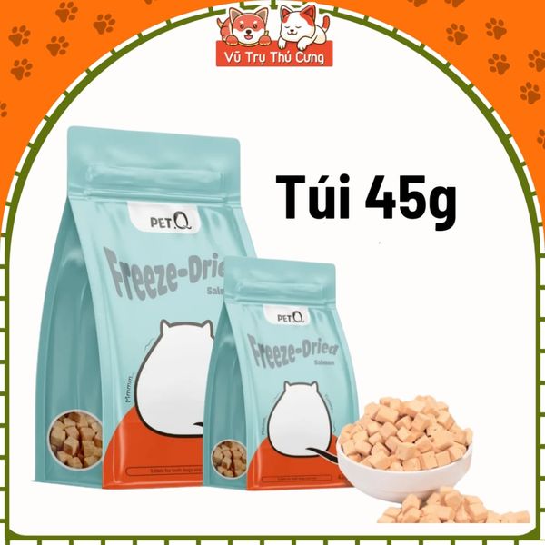 Cá Hồi Sấy Khô Cho Chó Mèo Mượt Lông PetQ 45g2
