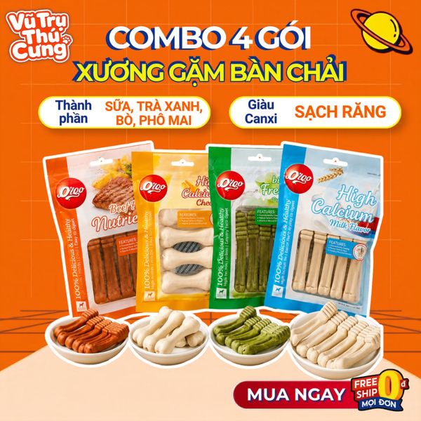 Combo 4 Gói Xương Gặm ORGO Cho Chó 90g