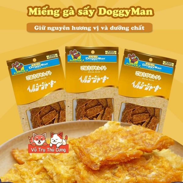 Snack Miếng gà sấy DoggyMan Nhật Bản cho Chó 90g