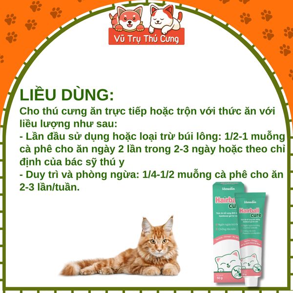 Gel Tiêu Búi Lông Cho Mèo Vemedim 50g2