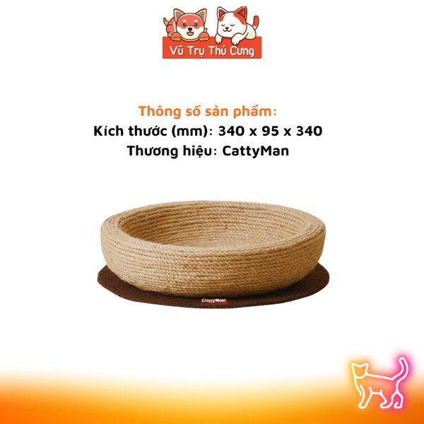 Bàn Cào Móng Cho Mèo Cattyman Kết Hợp Nôi Nằm Làm Bằng Dây Thừng