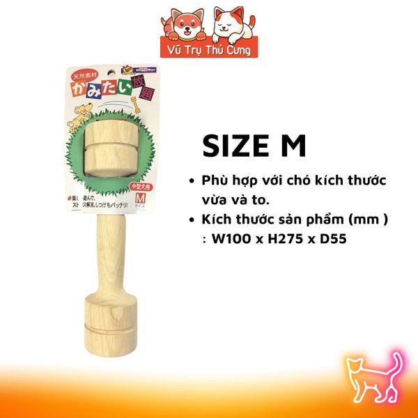 Đồ Chơi Xương Tạ Gỗ Cho Thú Cưng Gặm Sạch Răng DoggyMan