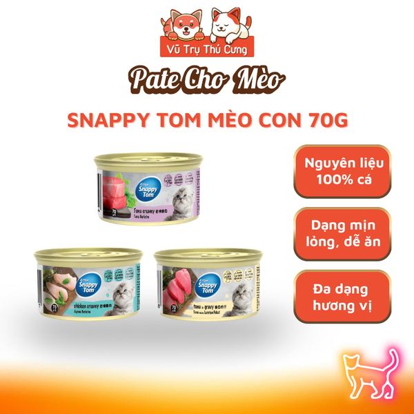 Pate Snappy Tom Cho Mèo Con Lon 70g