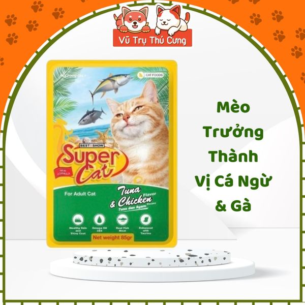 Gói Pate Cho Mèo Super Cat Đến Từ Thái Lan 85g