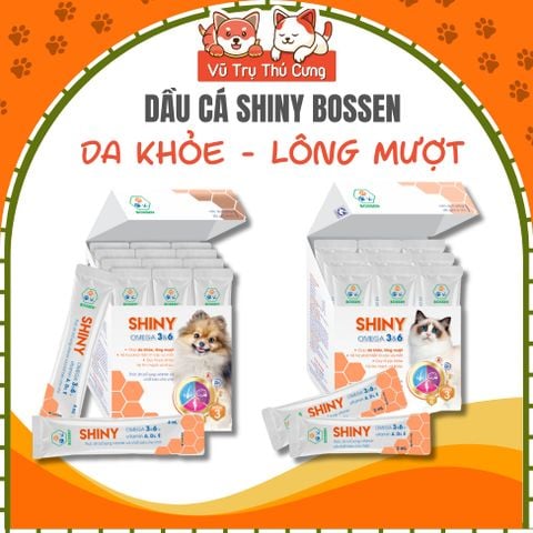 Dầu Cá Hồi Cho Chó Mèo Shiny Bossen Mượt Lông Da