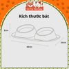 Bát Ăn Cho Chó Mèo Chống Kiến Kèm 2 Chén Inox