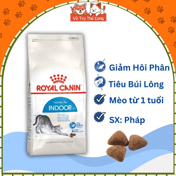 (Nguyên Seal) Thức ăn hạt cho Mèo trưởng thành Royal Canin Indoor 2Kg