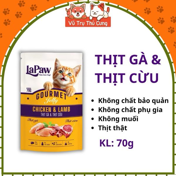Pate Cho Mèo Thịt Thật Không Chất Bảo Quản Lapaw 70g2